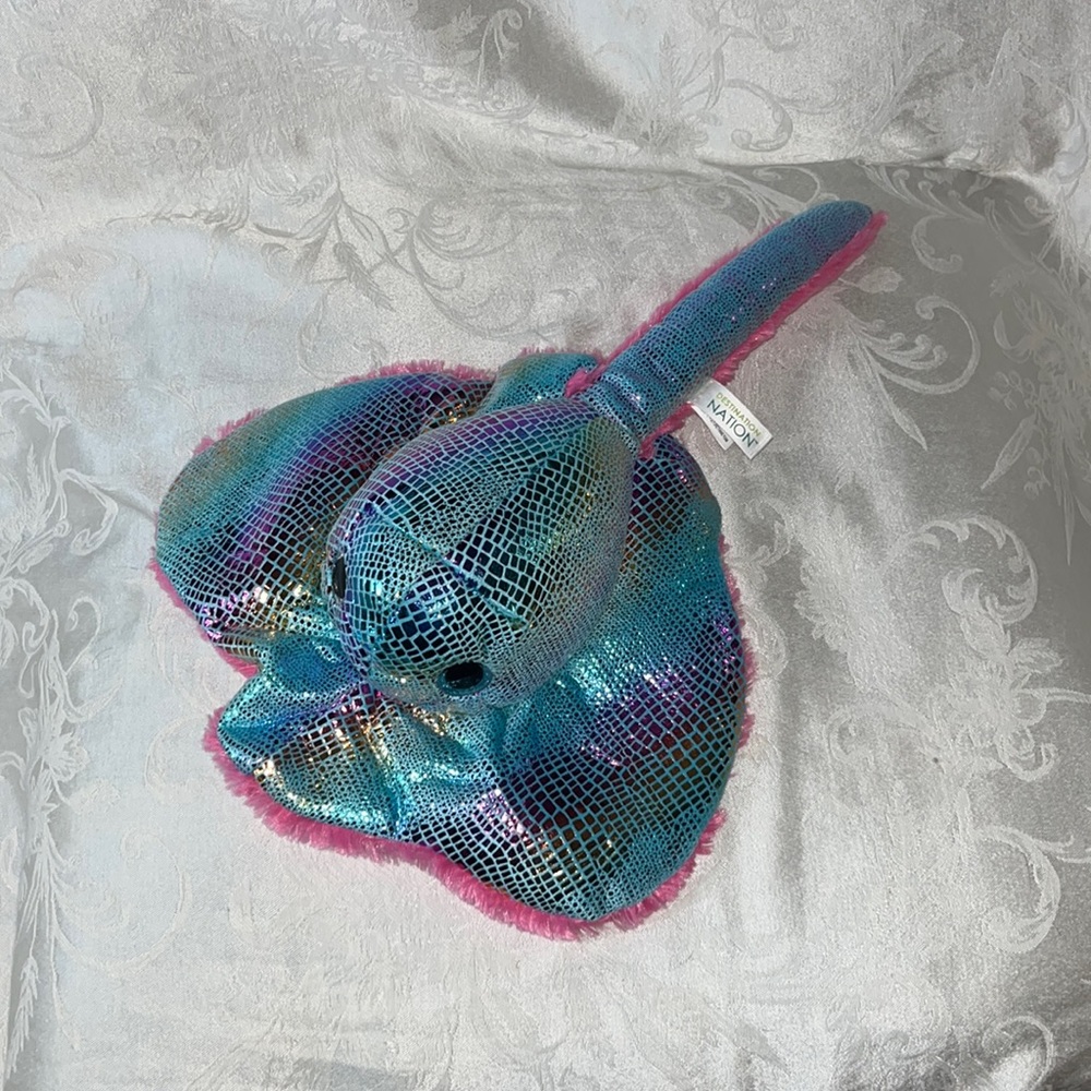 Rainbow plush stingray stuffed animal